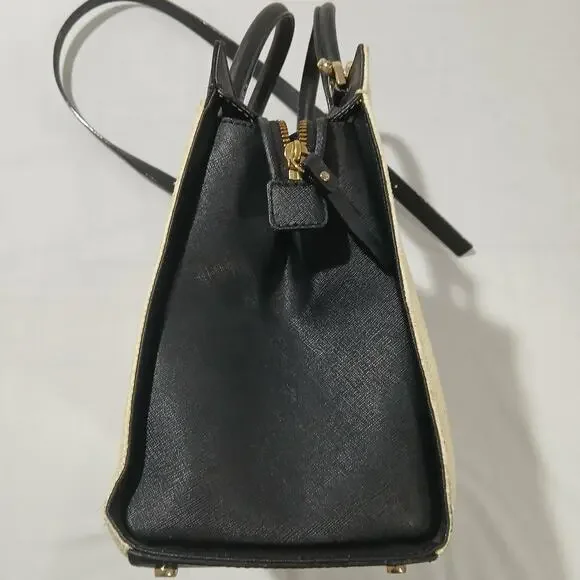 Kate Spade Handbag New York Cameron Street Shell Staci Straw Medium Tote Raffia - Picture 10 of 16